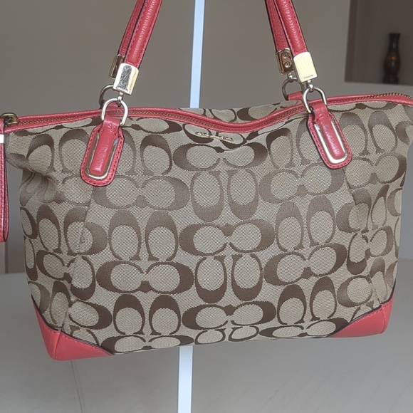 Coach signature brown/red bag - Picture 3 of 10